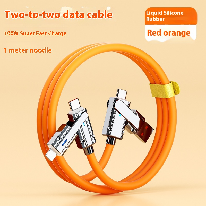 4-i-1 snabbladdningskabel – USB-C, Lightning & micro-USB