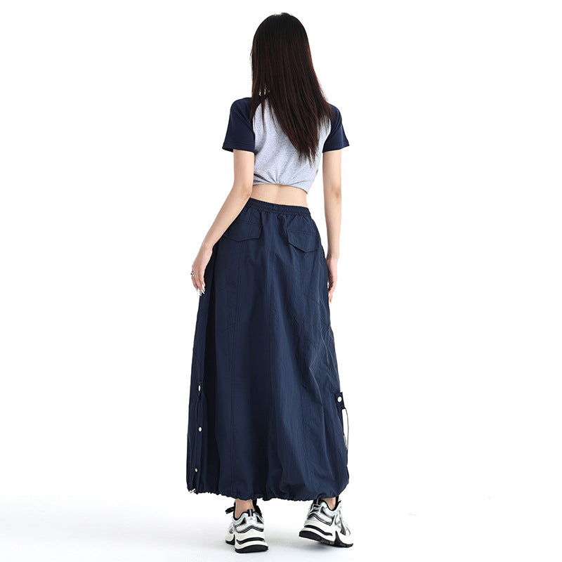 Women's Skirt  Skirt with Drawstring Loose and Slim A-Line Skirt