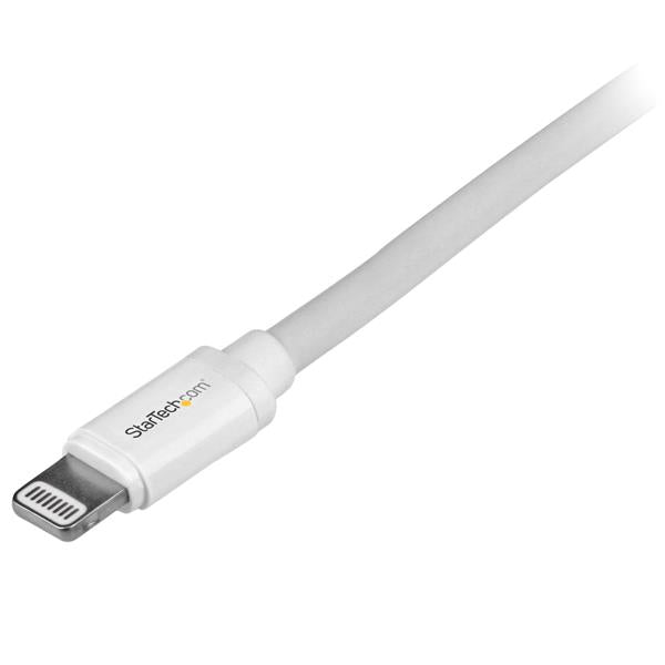 Star Tech 2 m (6 ft.) USB to Lightning Cable - Long iPhone / iPad / iPod Charger Cable - Lightning to USB Cable - Apple MFi Certified - White