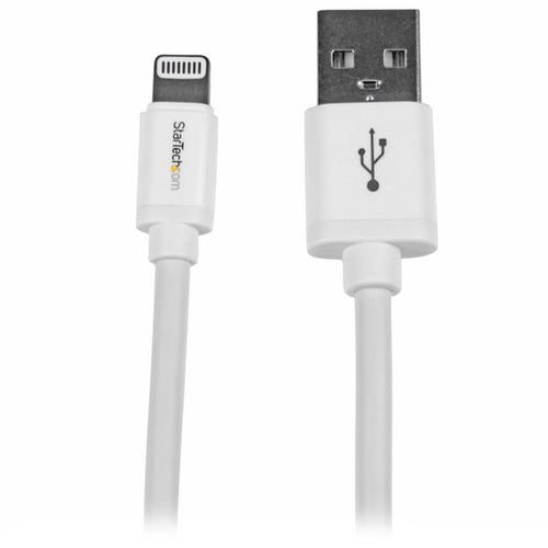 Star Tech 2 m (6 ft.) USB to Lightning Cable - Long iPhone / iPad / iPod Charger Cable - Lightning to USB Cable - Apple MFi Certified - White