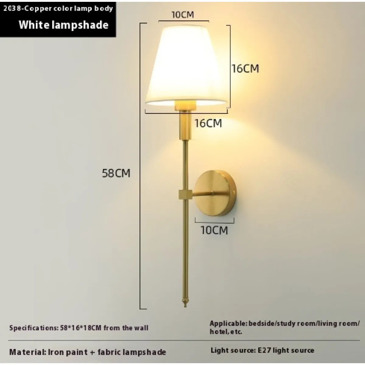 Modern Nordisk Vägglampa