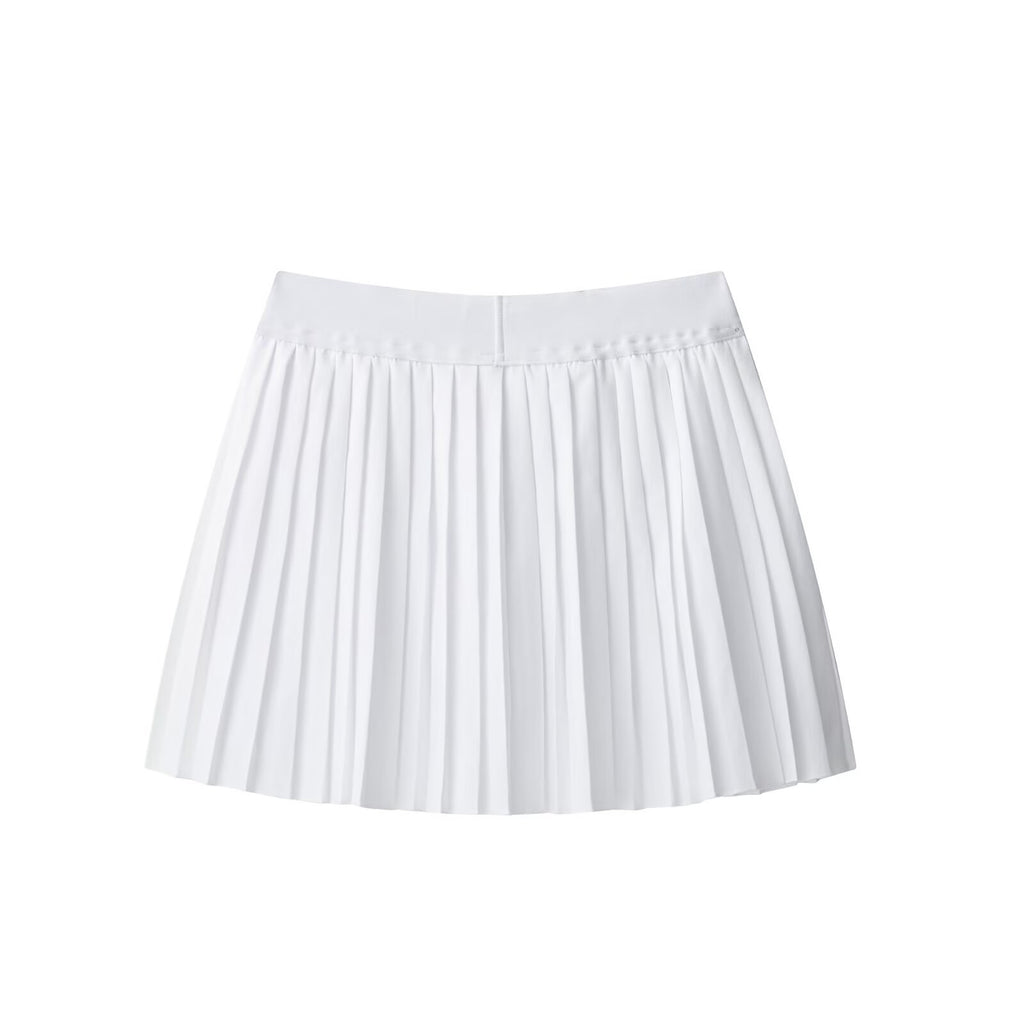 Temperament pleated skirt white A-line short skirt half skirt for women