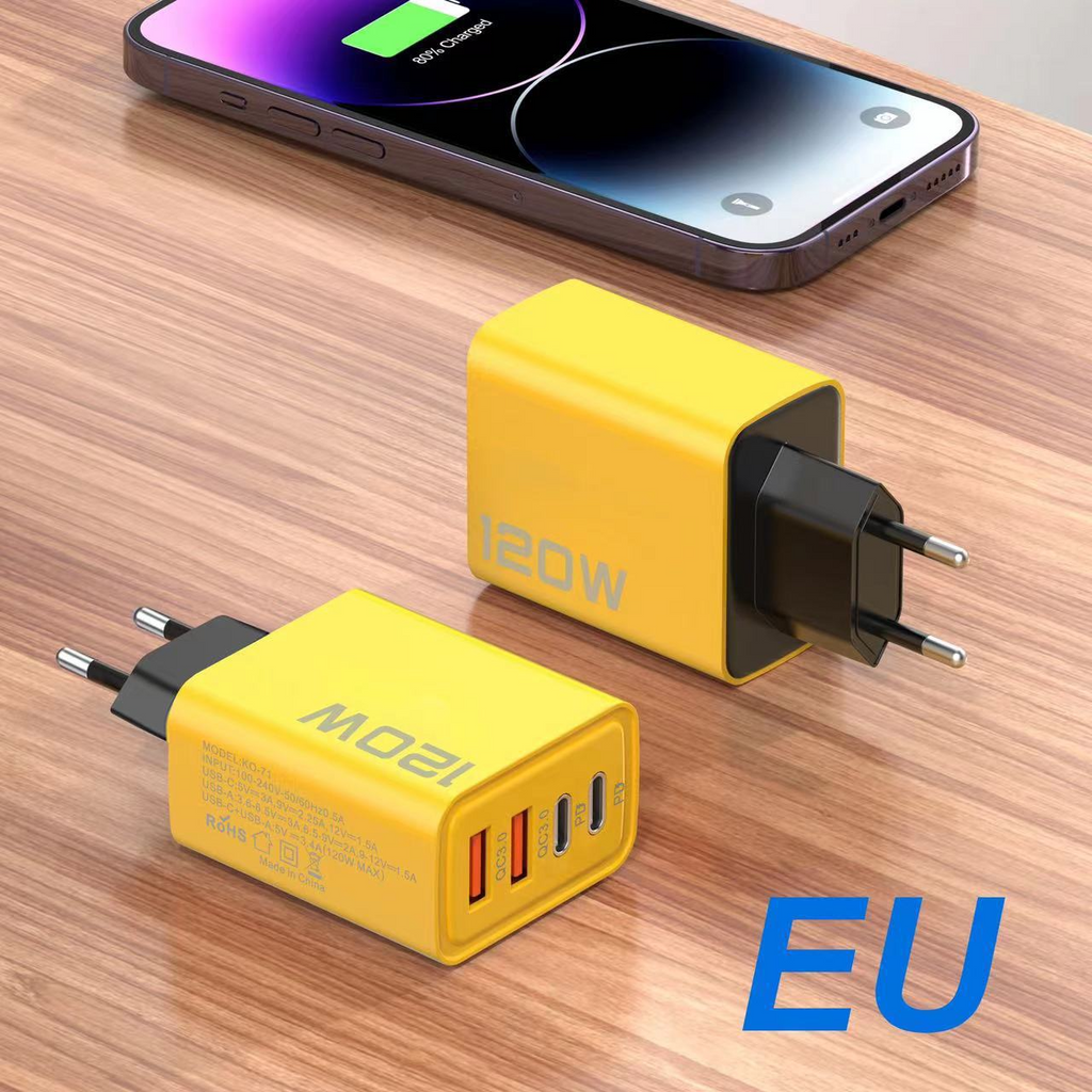 Väggladdare med dubbel USB-C & USB – PD snabbladdning
