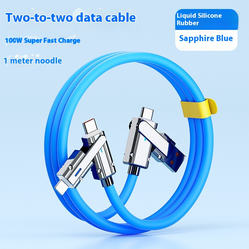 4-i-1 snabbladdningskabel – USB-C, Lightning & micro-USB
