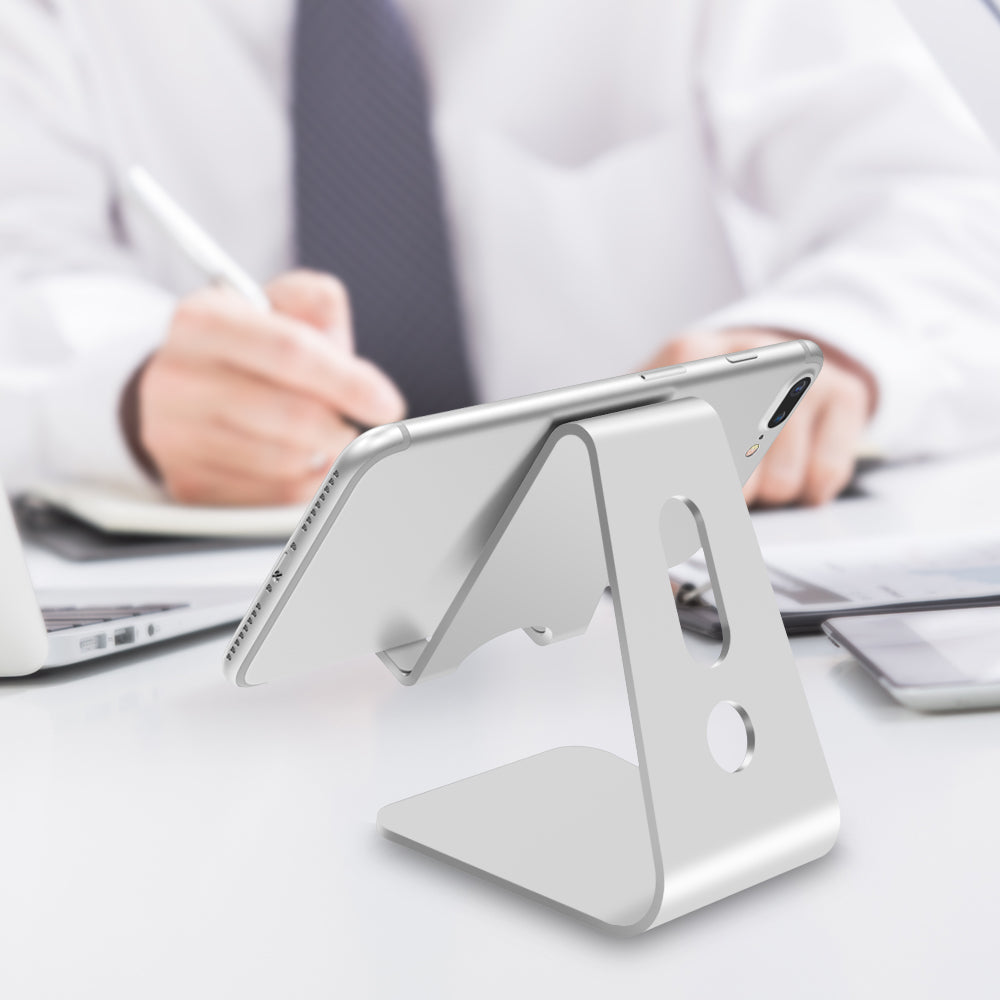 Aluminiumställ för mobil och surfplatta – premium desktop stand