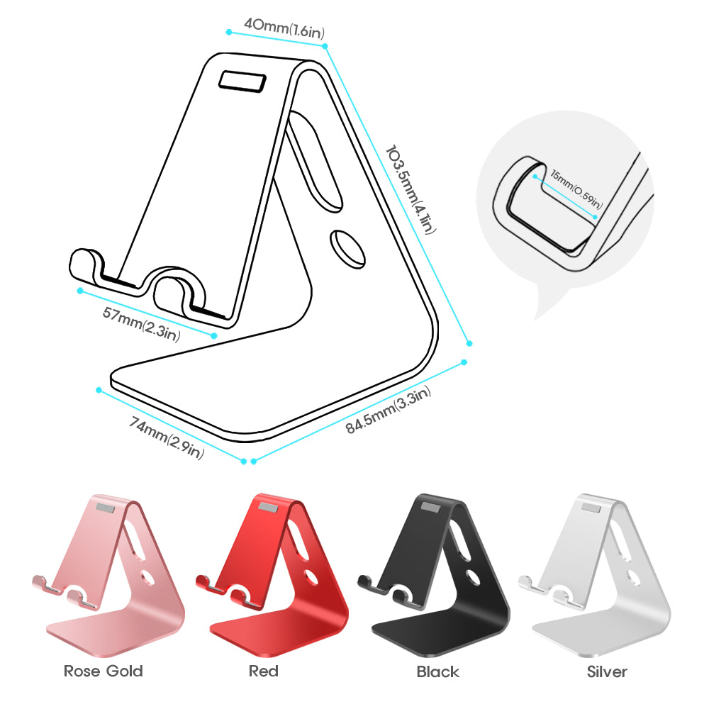 Aluminiumställ för mobil och surfplatta – premium desktop stand
