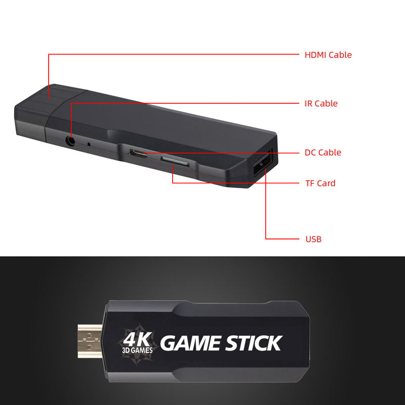 Retro Mini X2 Arkadkonsol – Trådlös HD med 64GB