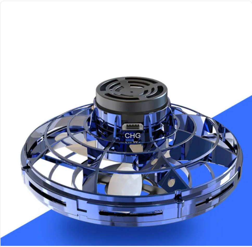 Mini UFO-spinner drone med LED – fingertoppsgyro