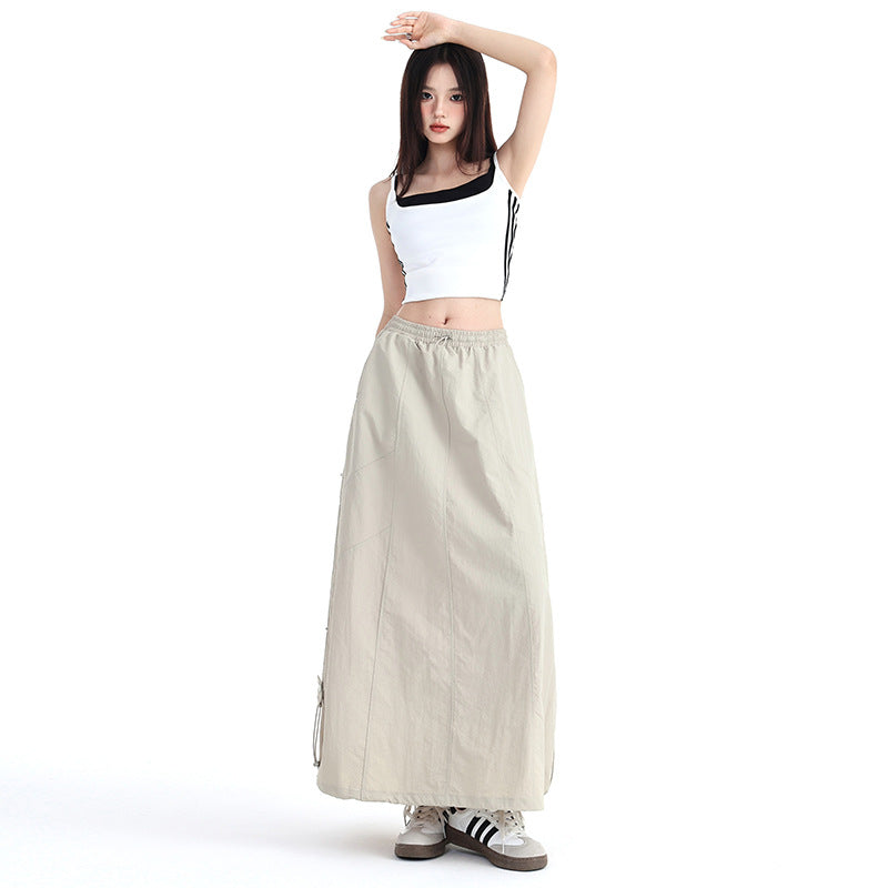 Women's Skirt  Skirt with Drawstring Loose and Slim A-Line Skirt