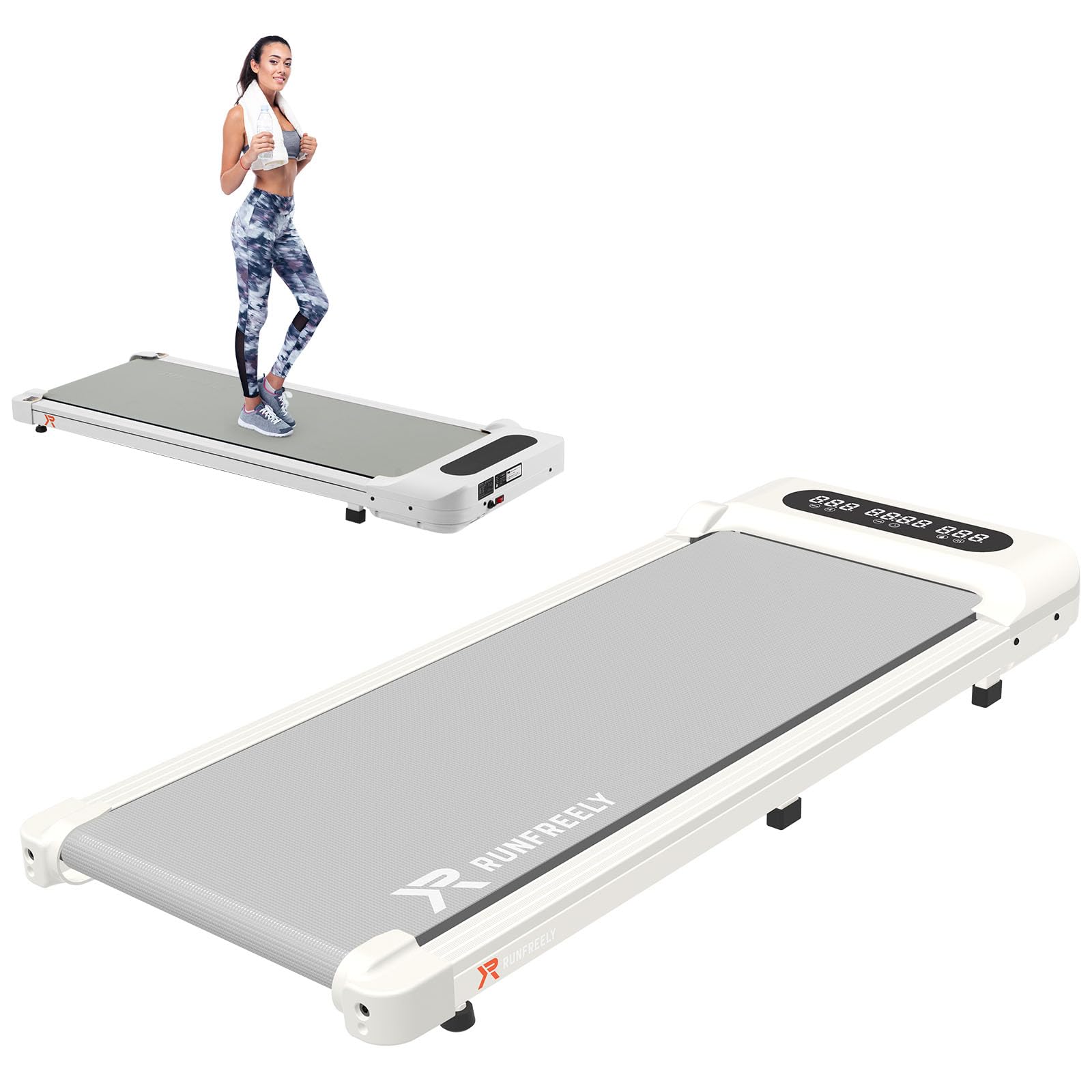 Gåband under skrivbord – vitt walking pad