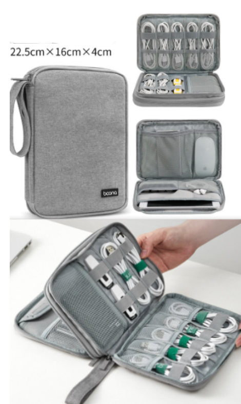 Charging Cable and Earphone Storage Organizer Bag