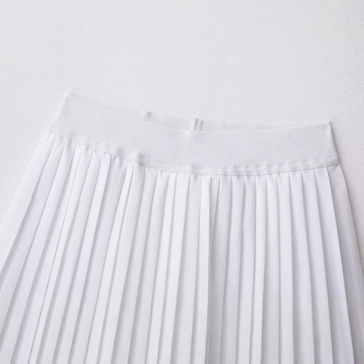 Temperament pleated skirt white A-line short skirt half skirt for women