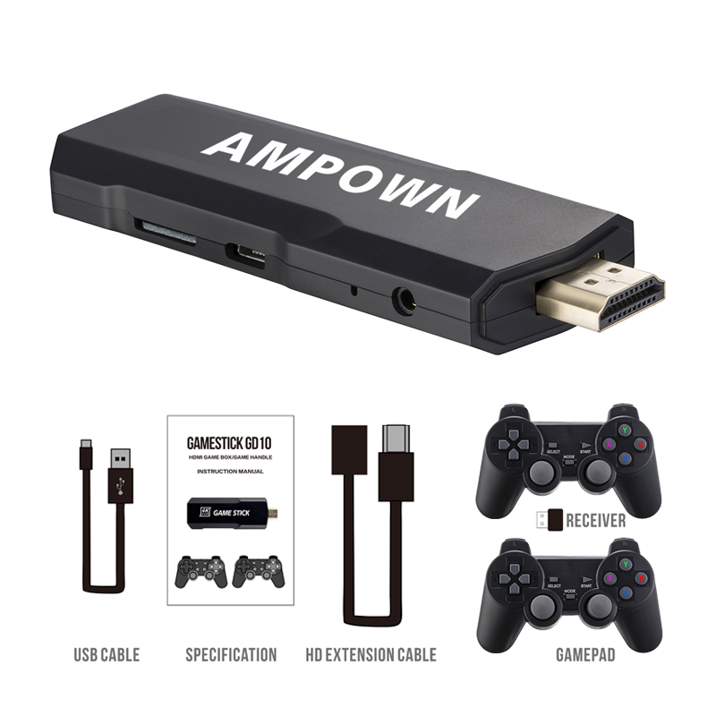 Retro Mini X2 Arkadkonsol – Trådlös HD med 64GB
