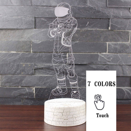 3D LED-nattlampa med touch – färgglad