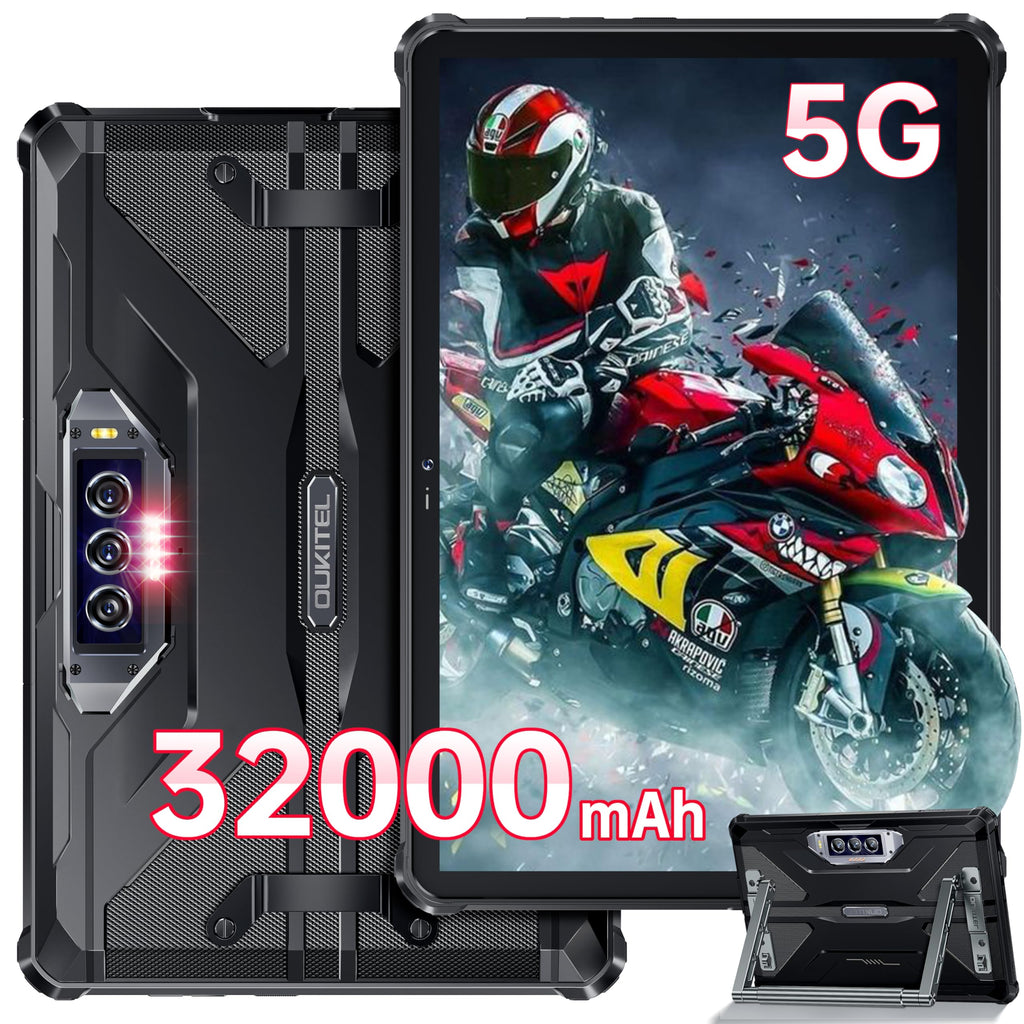 OUKITEL RT7 5G Rugged Tablet – 10.1" FHD, 24GB RAM, 256GB, 32000mAh, 48MP Kamera, Android 13