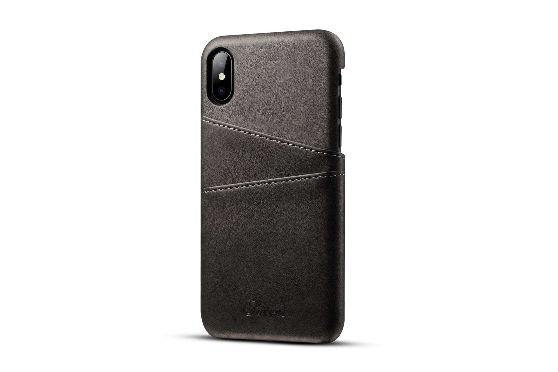 Läderfodral med kortfack för Samsung