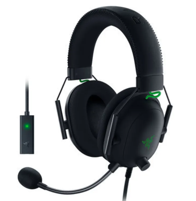 Gaming-headset med virtuellt surroundljud & brusreducerande mikrofon