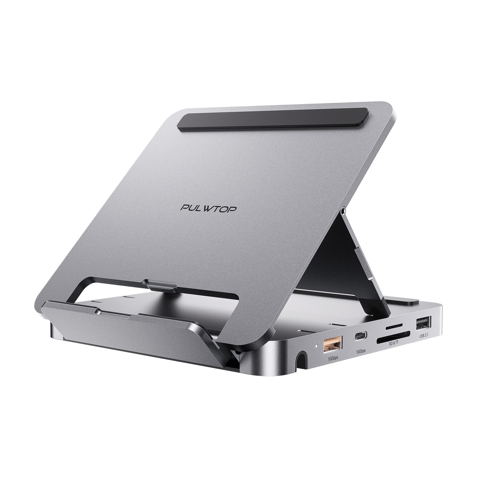 USB C Hub for iPad Pro PULWTOP Docking Station for iPad 4K@60Hz HDMI 100W PD Aluminum Hub with SSD Enclosure Stand Dock for iPad iPad Hub for iPad Pro/iPad Mini 6th Gennot support lightning port