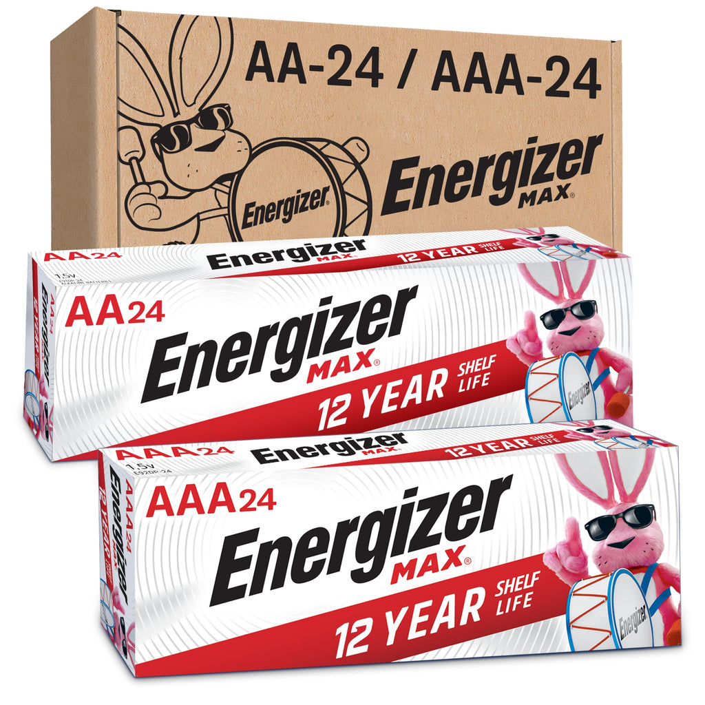 Energizer MAX AA Batteries & AAA Batteries Combo Pack 24 AA and 24 AAA (48 Count)