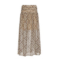 Retro mesh plaid skirt with large skirt and half length skirt