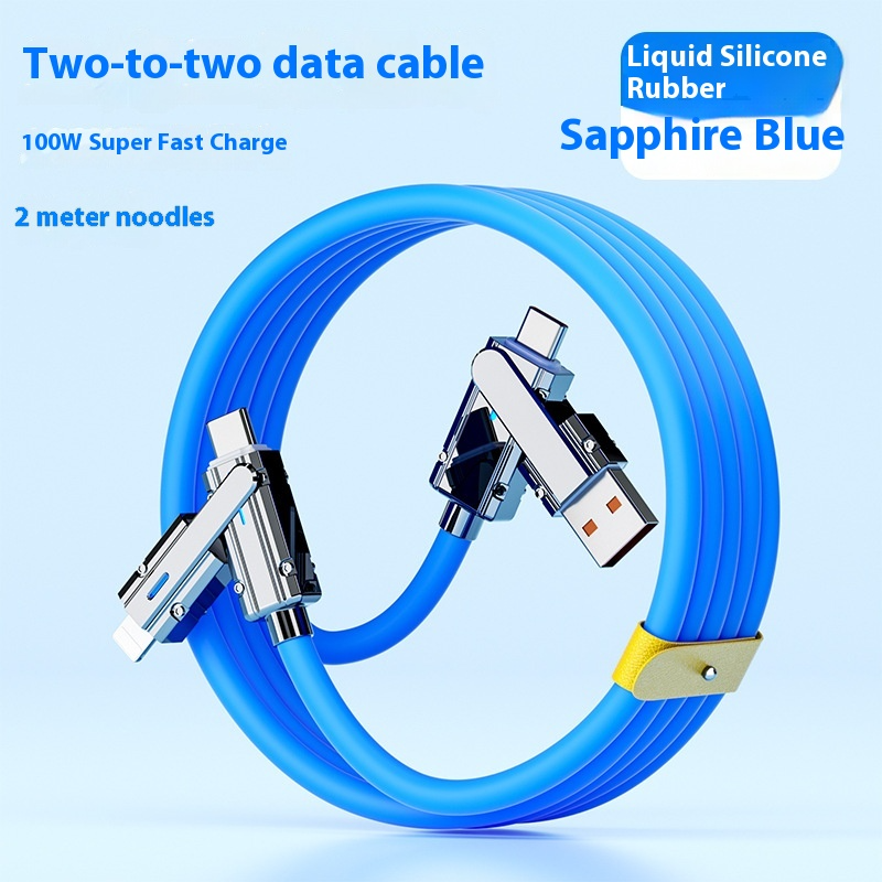 4-i-1 snabbladdningskabel – USB-C, Lightning & micro-USB