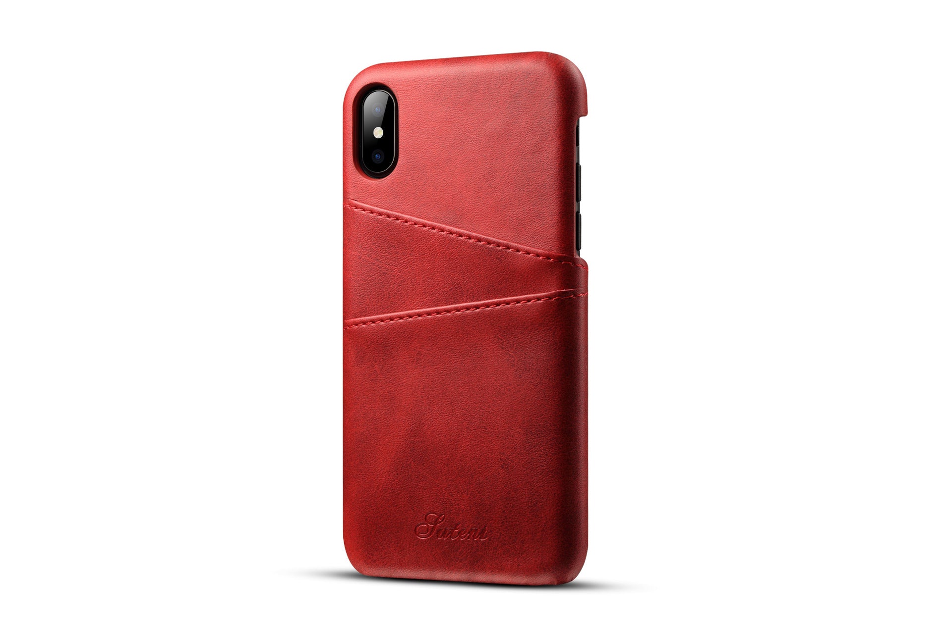 Läderfodral med kortfack för Samsung