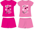 Barbie cotton summer ensemble - t-shirt and shorts set - pink - 122