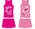 Barbie cotton summer ensemble - t-shirt and shorts set - pink - 122