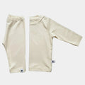 Premium Bamboo Baby Pajama Set: T-Shirt & Leggings CREAM-0
