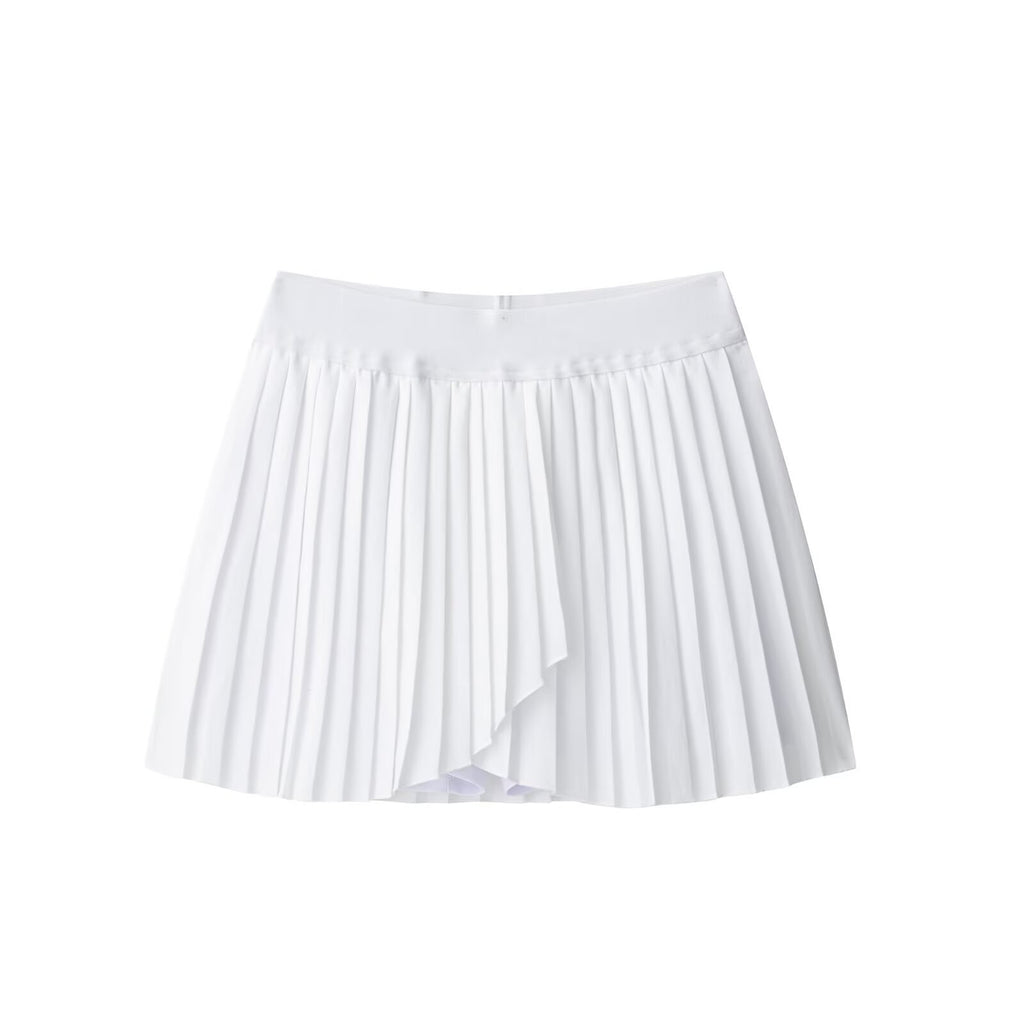 Temperament pleated skirt white A-line short skirt half skirt for women