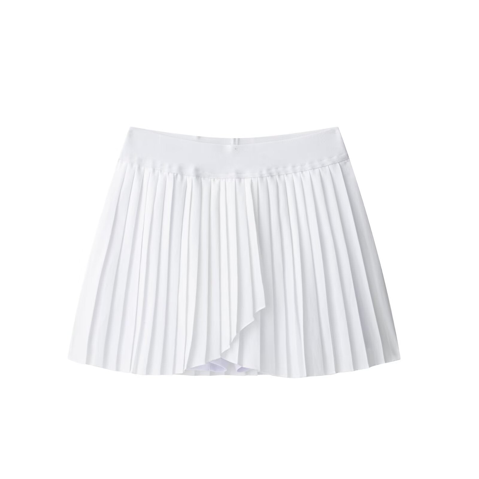 Temperament pleated skirt white A-line short skirt half skirt for women