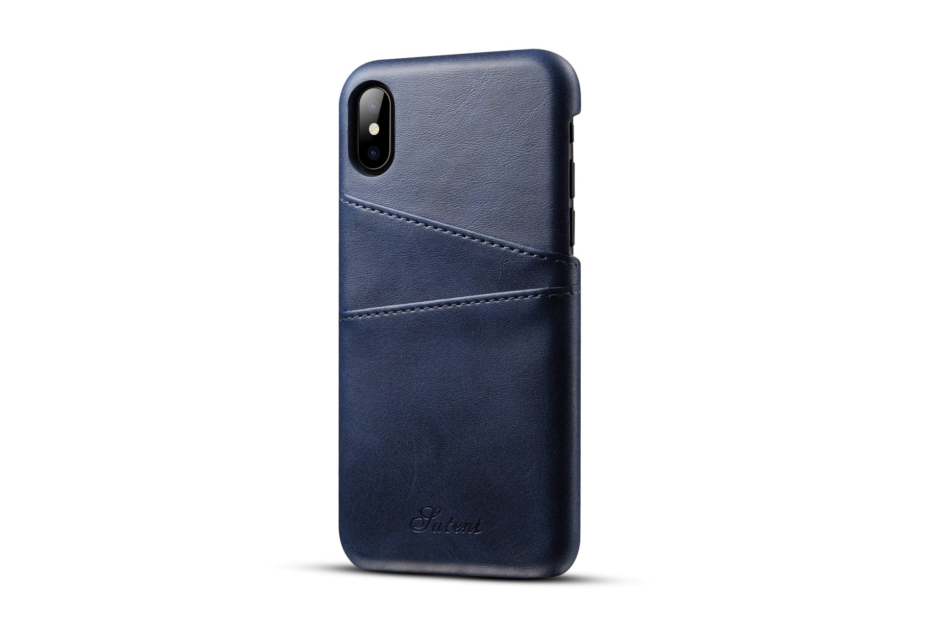 Läderfodral med kortfack för Samsung