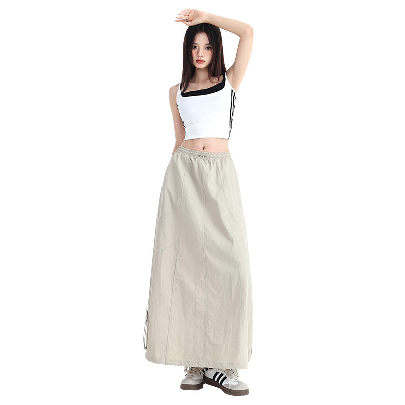 Women's Skirt  Skirt with Drawstring Loose and Slim A-Line Skirt