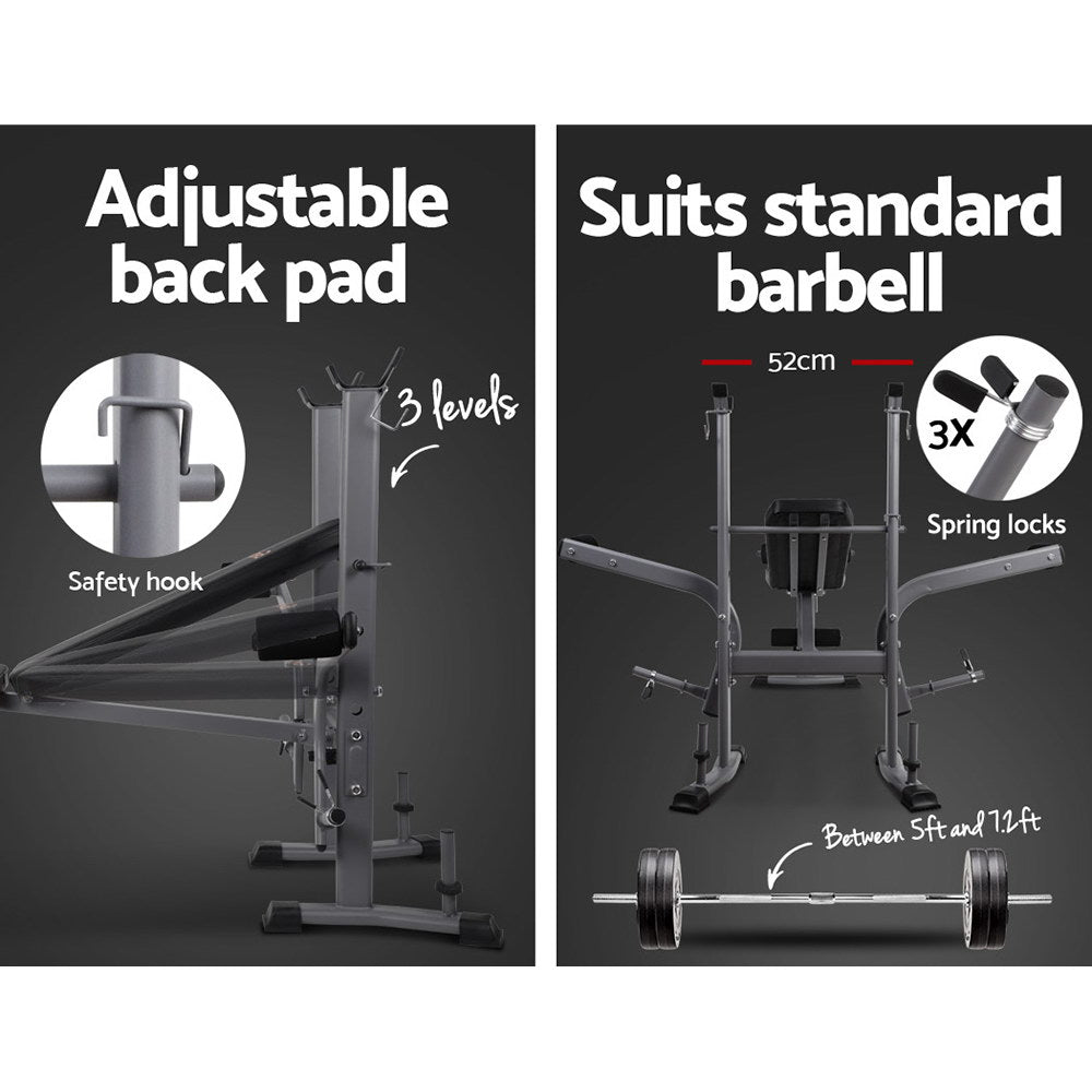 NNEDSZ Multi Station Weight Bench Press Fitness Weights Equipment Incline Black