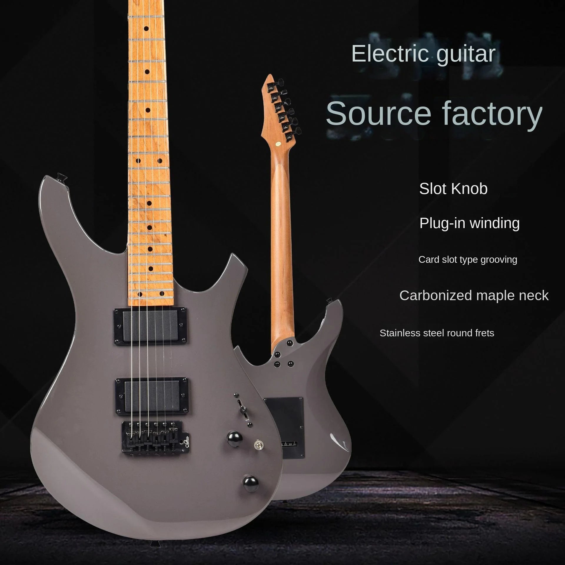 Cross-border Electric Guitar Rock Metal Electric Guitar Alnico5 Double Double Cut Single Electric Guitar