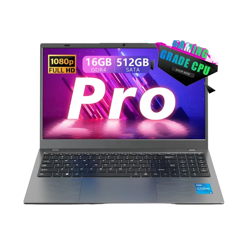 128+32G Factory Direct 15.6-Inch Portable Quad Core Intel New Student Education Laptop Camera English Keyboard SSD Windows 11