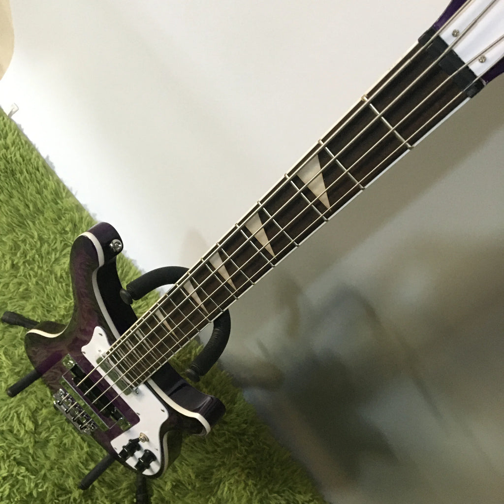 Oem High Grade 4/5 Strings Solid Mahogany Body Rosewood Fretboard Purple 4/4 Size Professional Use High-quality Active Guitar
