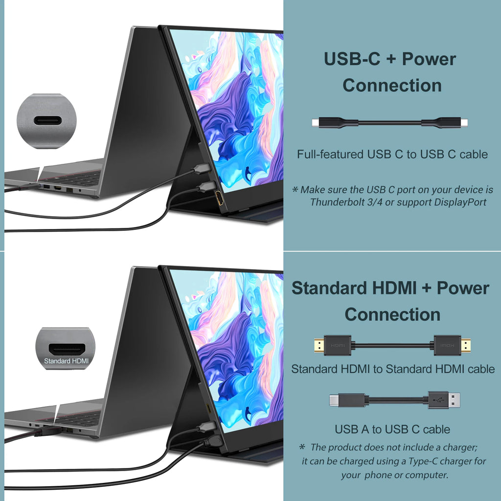 15.6 Inch Laptop Screen Extender 1200 to 1 Contrast 178 Wide View Angle Low Blue Light Flicker Free for All Day Office Work
