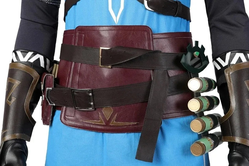 Unisex Adult & Kids Full Set TV & Movie 'Game the Legend of Link' Cosplay Costume Uniform Top Coat & Pants for Halloween Party