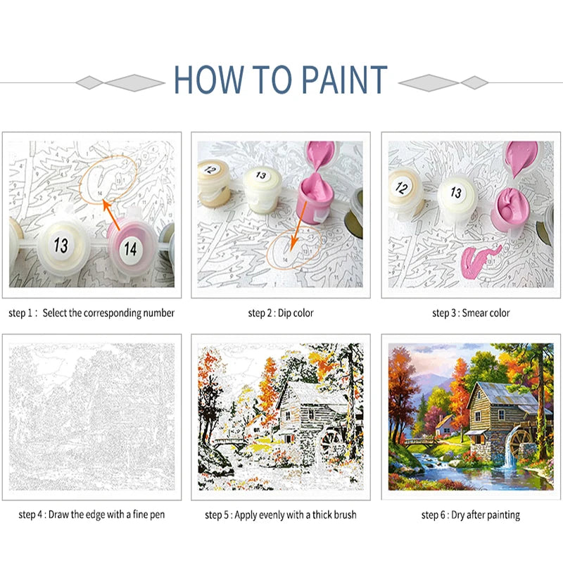 24 Color Personalised Paint By Numbers Photo Custom DIY Oil Painting By Number Picture Canvas Portrait Family Children Pho