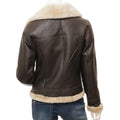 WOMEN BROWN SHEEPSKIN AVIATOR JACKET ENNIS