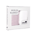 Muslin Blanket Rose / White-0