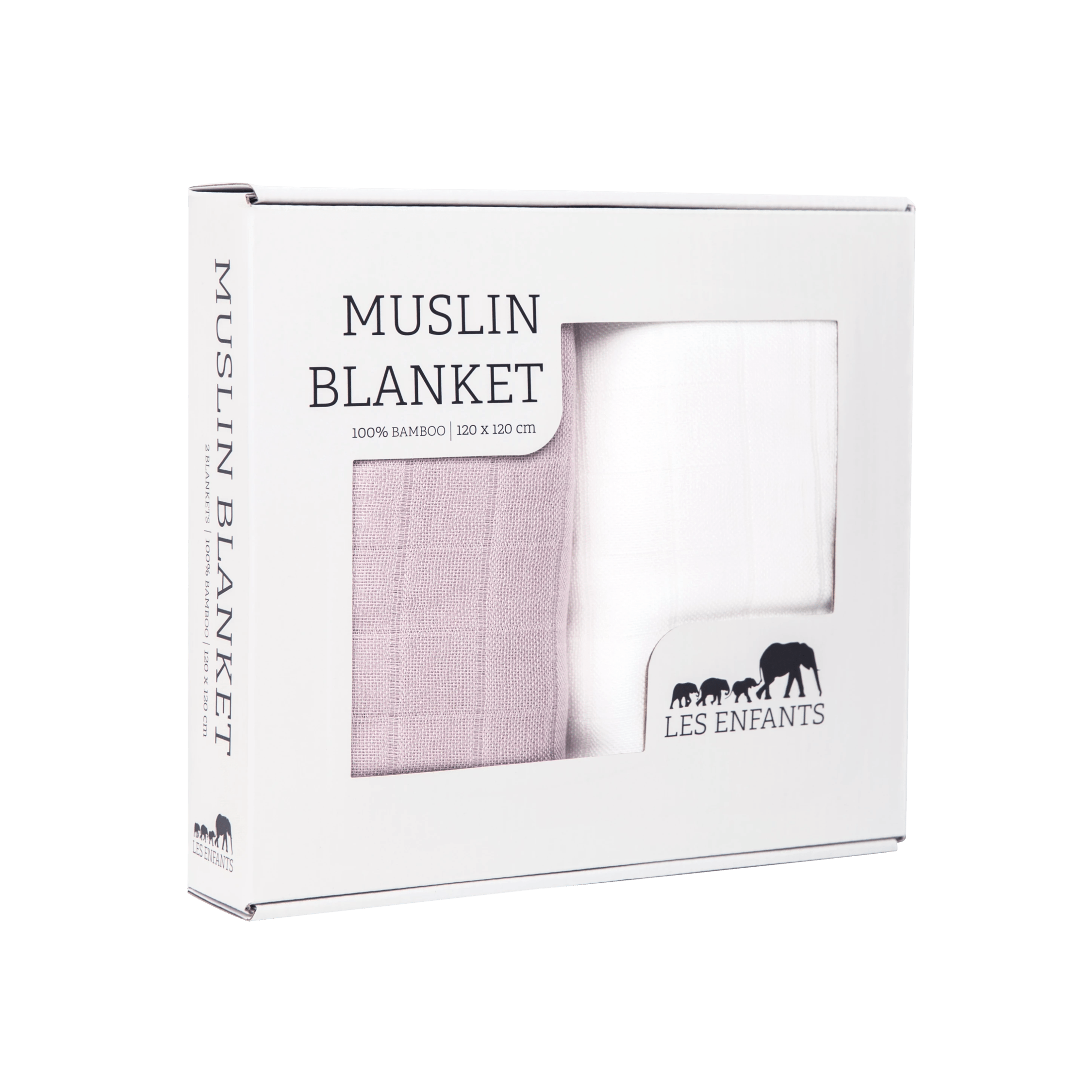 Muslin Blanket Rose / White-0