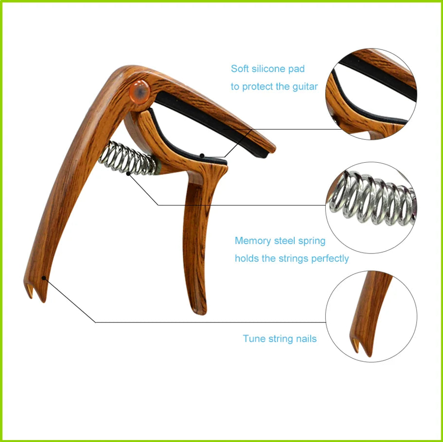 Guitar Capo for Acoustic/Electric Guitar, Guitar Clip/Guitar Clamp/Guitar Accessories for Classical Guitar, Ukulele, Mandolin an