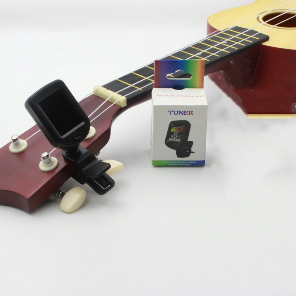 Guitar Tuner For All Instruments Clip on Electronic Tuner for Guitar Bass Ukulele Violin Mandolin Banjo