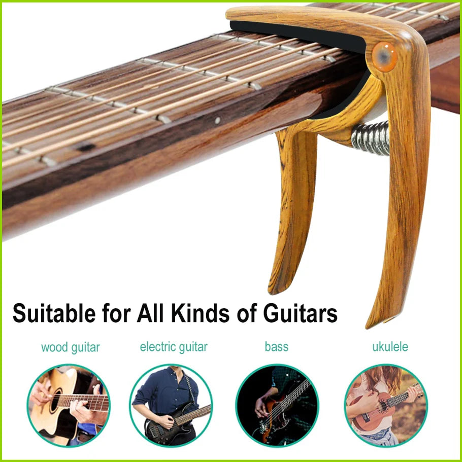 Guitar Capo for Acoustic/Electric Guitar, Guitar Clip/Guitar Clamp/Guitar Accessories for Classical Guitar, Ukulele, Mandolin an