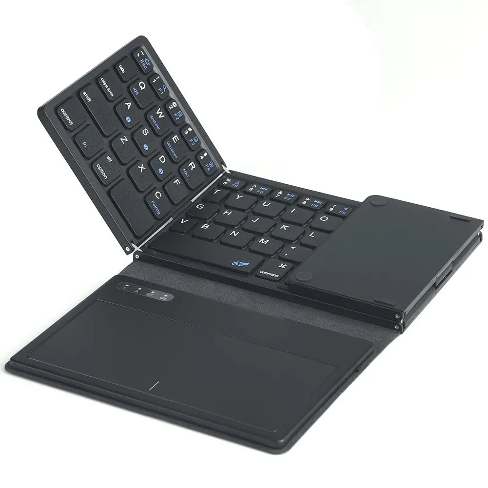 Beyour Wireless Folding Keyboard B055 Full Size Mini Bluetooth Keypad With Touchpad For IOS Android Phone Windows PC Notebook