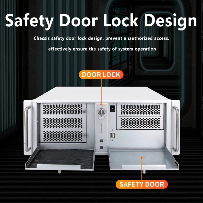 4U rack-mounted industrial computer with expandable serial ports and flexible expansion slots for industrial chassis