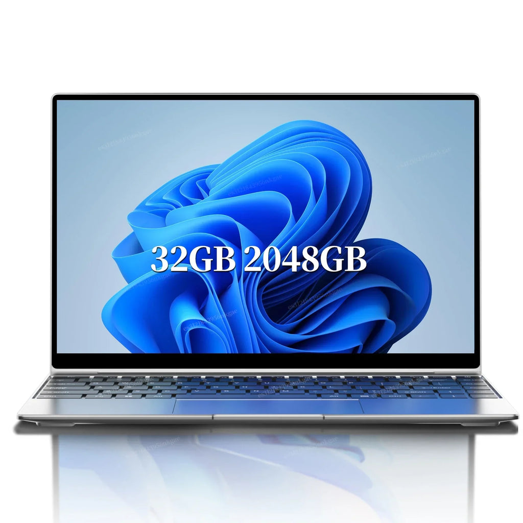 14.1 Inch Ultra Slim Laptop 32GB RAM 2TB SSD Windows 11 Intel Core i7 8650U Gaming PC Gamer Office Notebook 1920x1080 HD