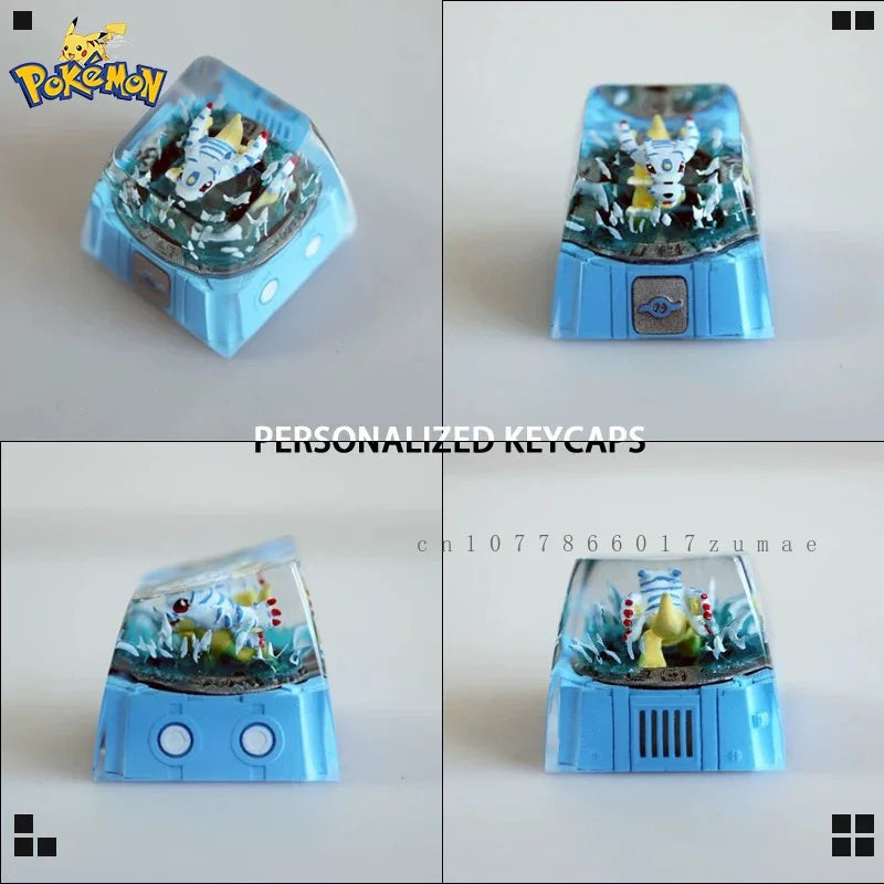 Pokemon Resin Keycaps Digital Monster Agumon Tentomon Palmon Customized Mechanical Keyboard DIY Keycap Cute Keyboard Accessories